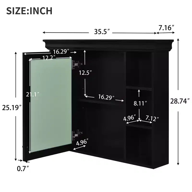 Armoire de toilette avec étagère réglable