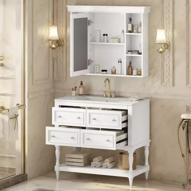 Armoire de toilette avec étagère réglable