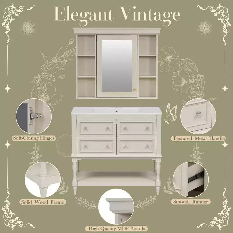 Armoire de toilette avec étagère réglable
