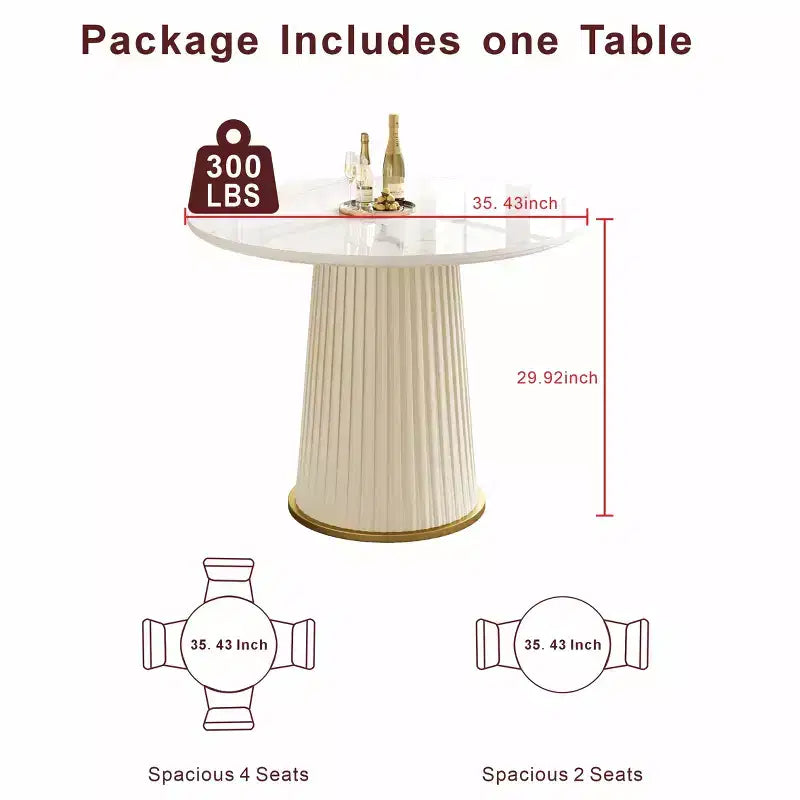 Table à manger ronde moderne
