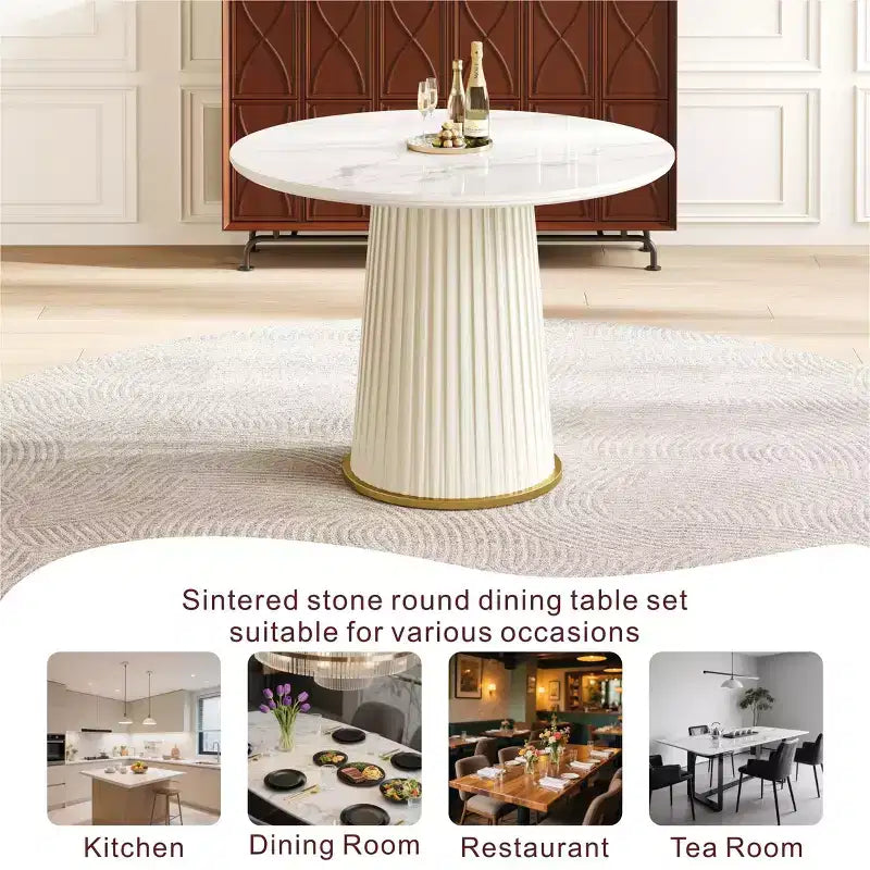 Table à manger ronde moderne
