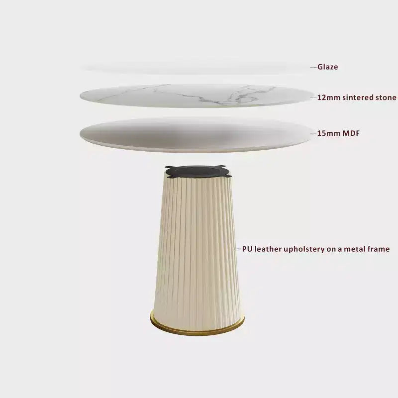 Table à manger ronde moderne