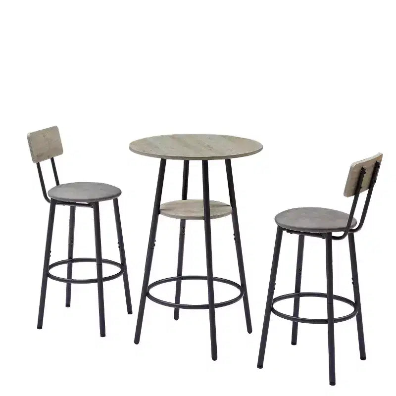 Table de salle à manger industrielle hauteur comptoir, forme ronde