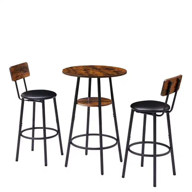 Table de salle à manger industrielle hauteur comptoir, forme ronde