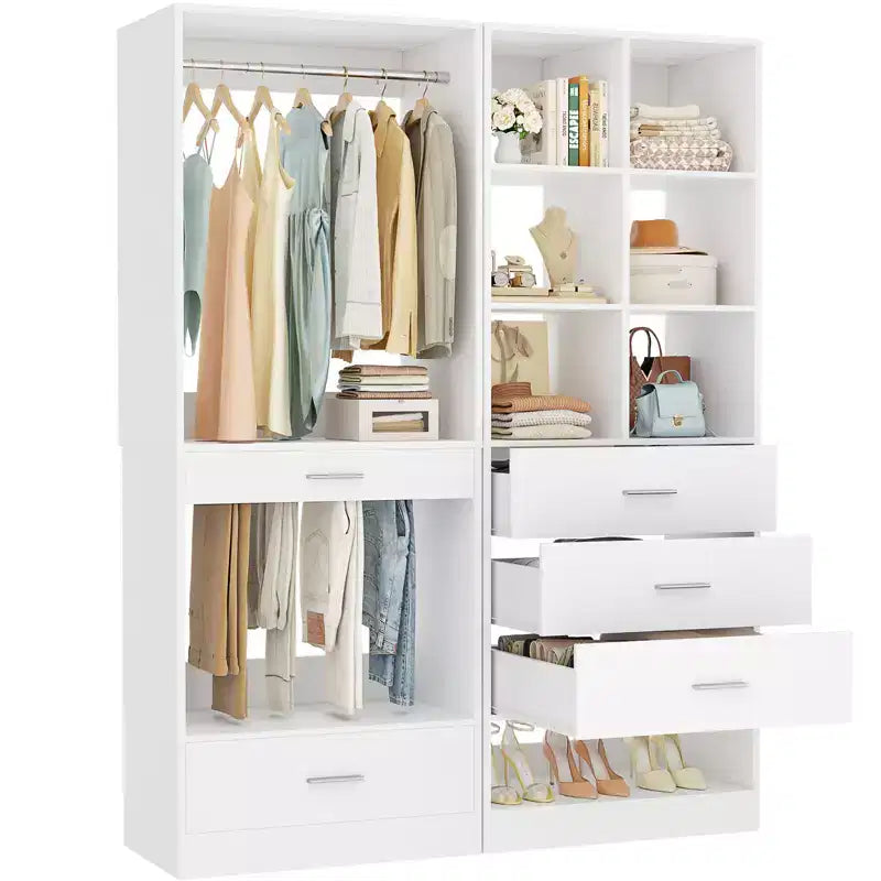 Organisateur de dressing avec tringle de suspension
