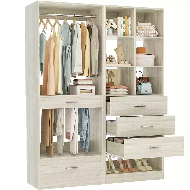 Organisateur de dressing avec tringle de suspension