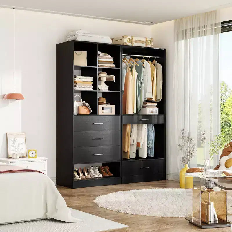 Organisateur de dressing avec tringle de suspension