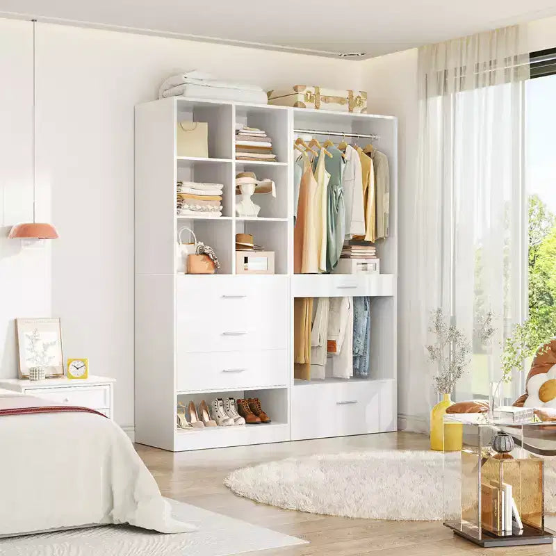 Organisateur de dressing avec tringle de suspension