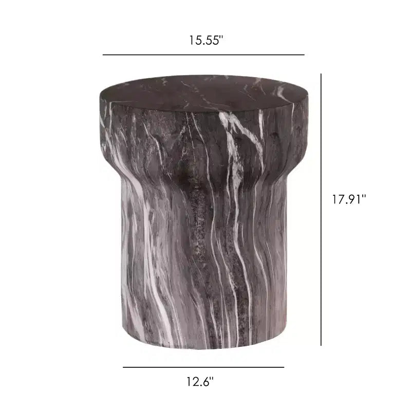 Table d'appoint moderne en béton léger pour intérieur/extérieur
