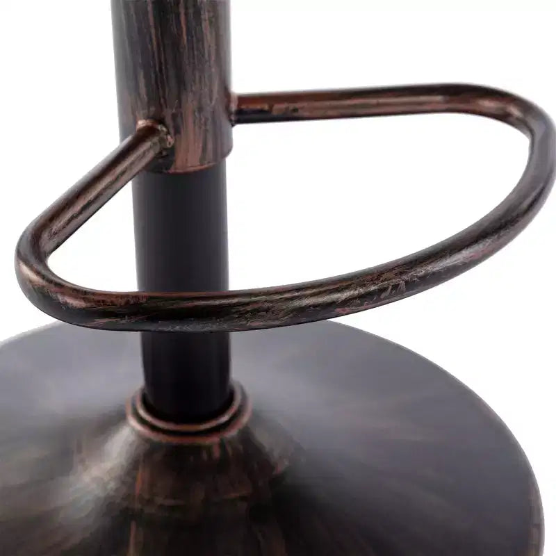Tabourets de bar pivotants en rotin - Chaises à base métallique réglables en hauteur