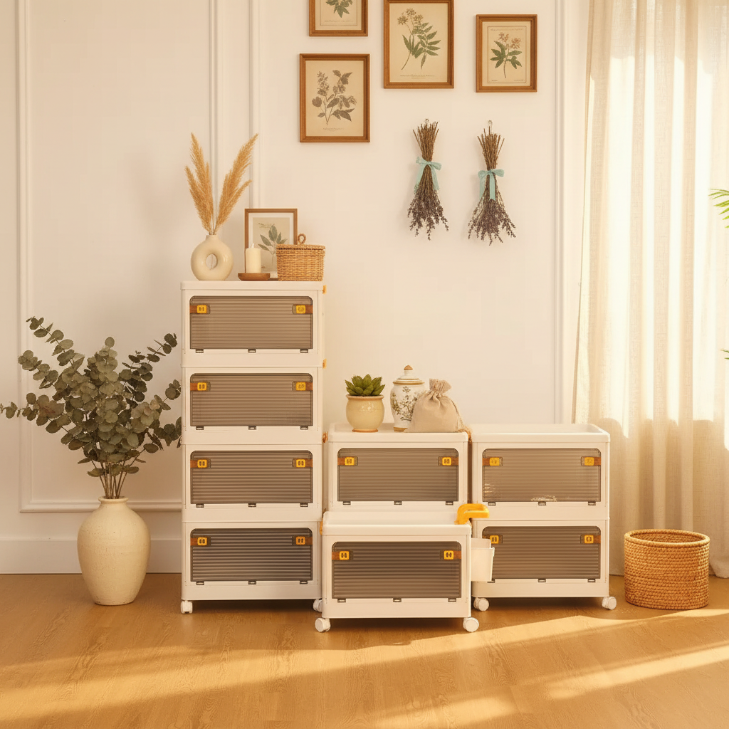 Organisateur de chaussures, Organisateur de chaussures empilable en plastique transparent