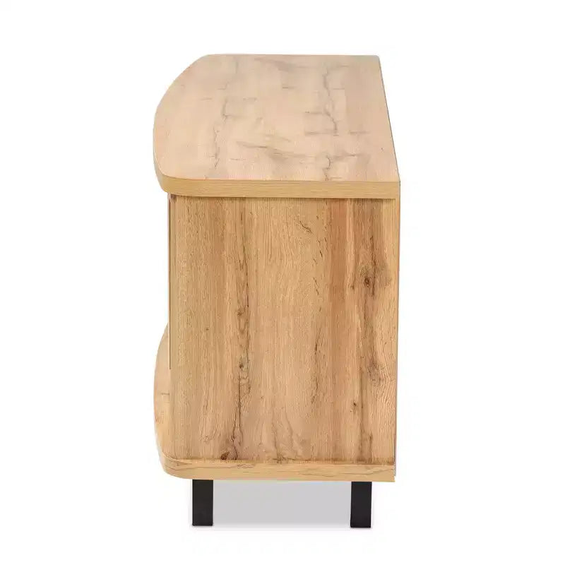 Meuble TV en bois à 2 tiroirs