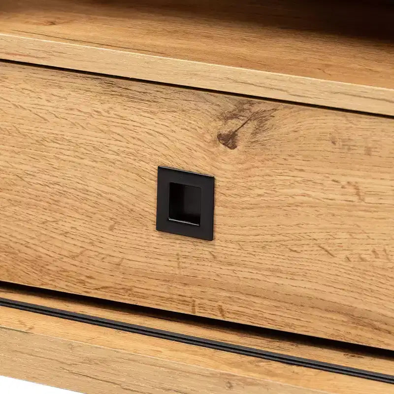 Meuble TV en bois à 2 tiroirs