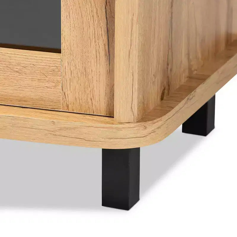 Meuble TV en bois à 2 tiroirs