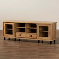 Meuble TV en bois à 2 tiroirs