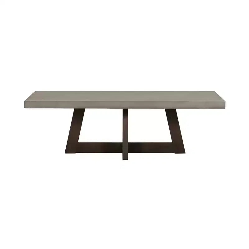 Table basse rectangulaire en béton/chêne gris foncé