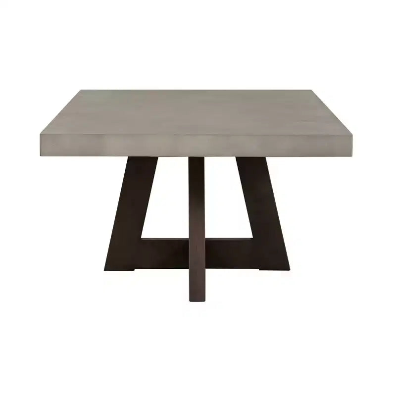 Table basse rectangulaire en béton/chêne gris foncé