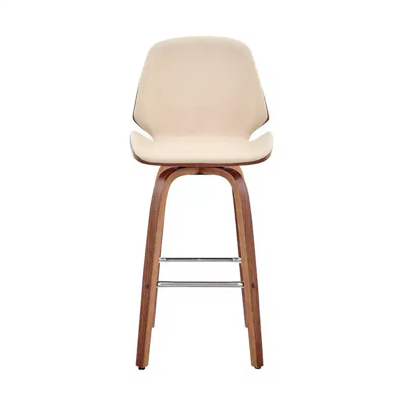 Tabouret de bar hauteur comptoir avec assise en cuir