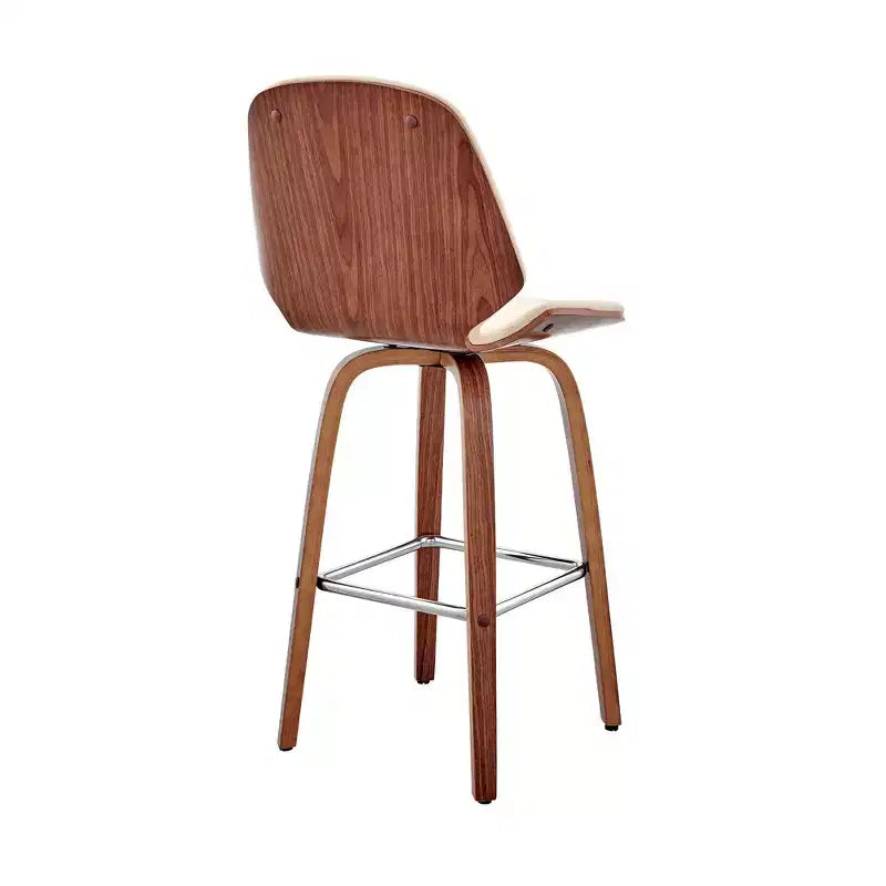 Tabouret de bar hauteur comptoir avec assise en cuir