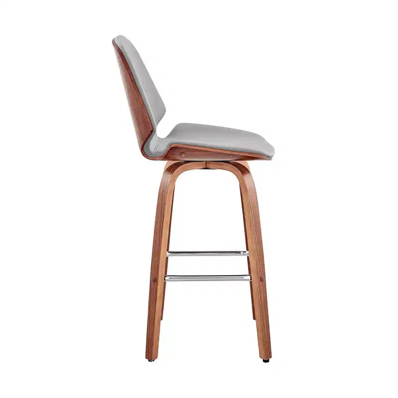 Tabouret de bar hauteur comptoir avec assise en cuir