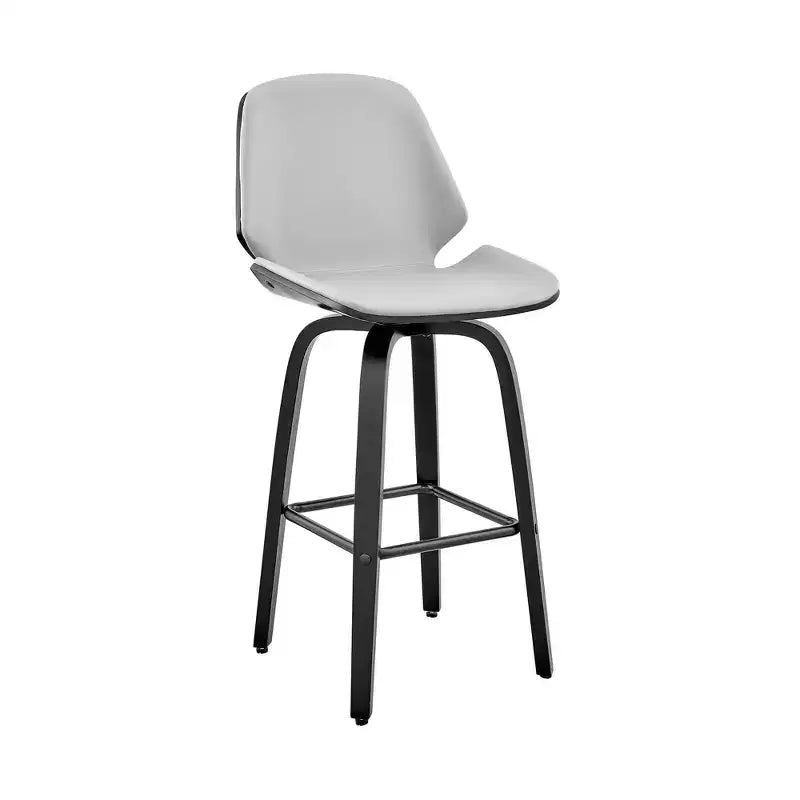 Tabouret de bar hauteur comptoir avec assise en cuir