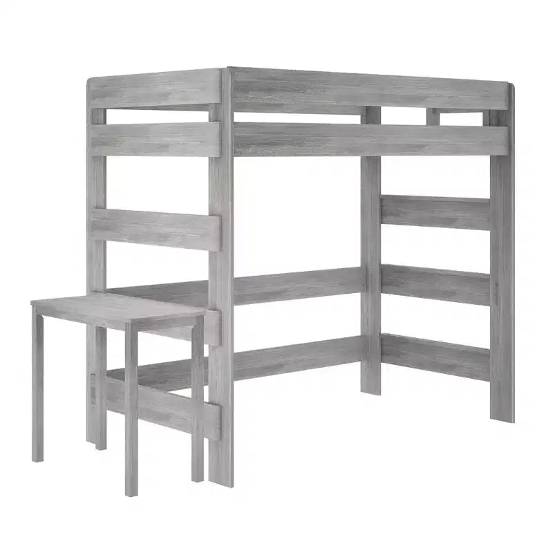 Lit mezzanine en bois massif