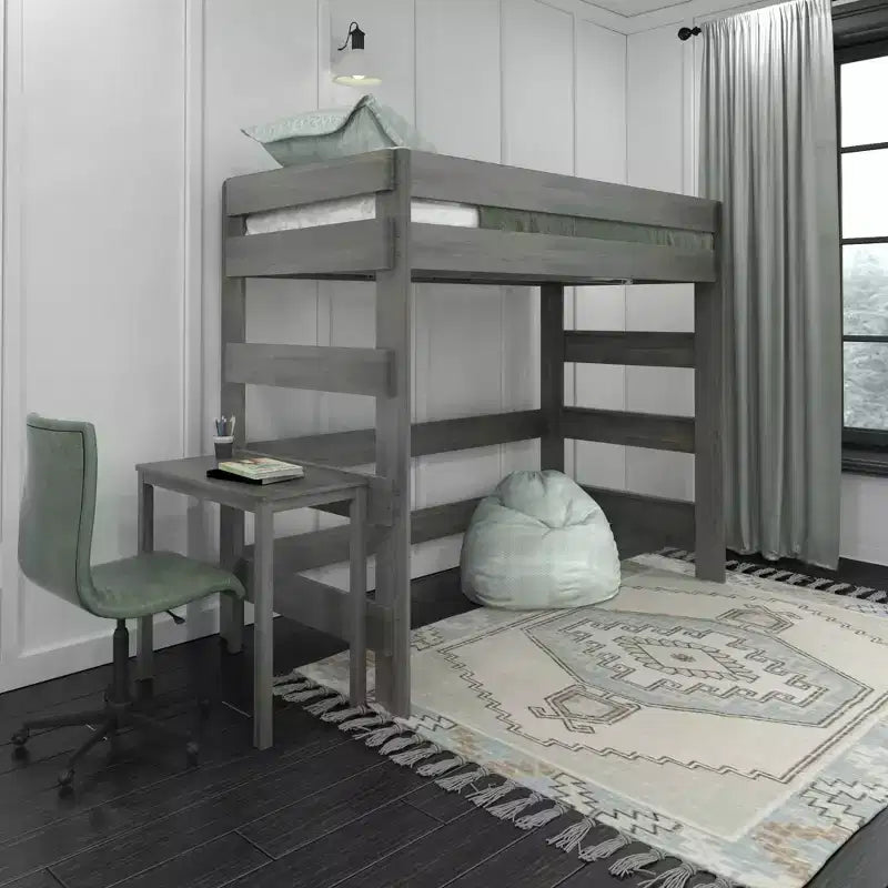 Lit mezzanine en bois massif