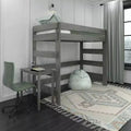 Lit mezzanine en bois massif
