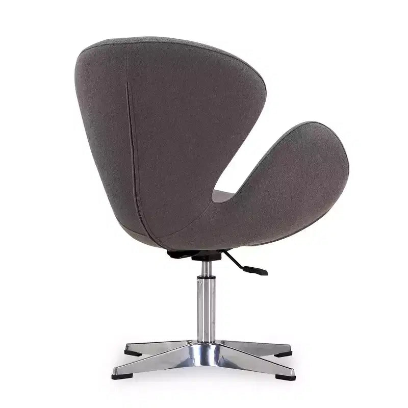 Chaise pivotante réglable en mélange de laine framboise