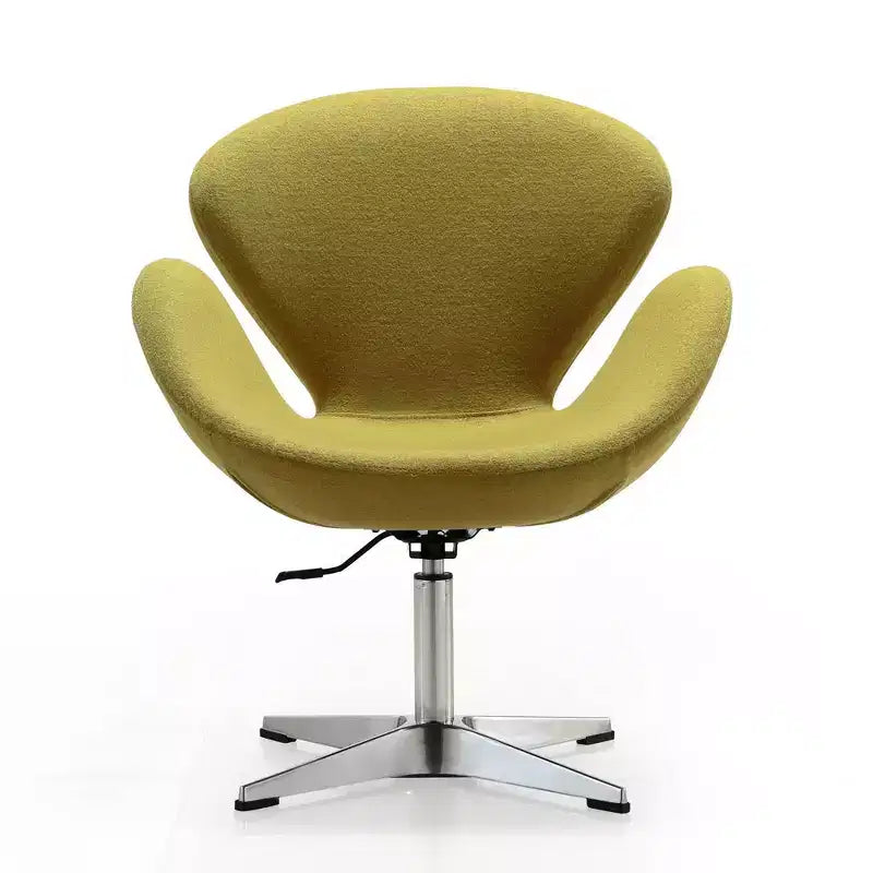 Chaise pivotante réglable en mélange de laine framboise