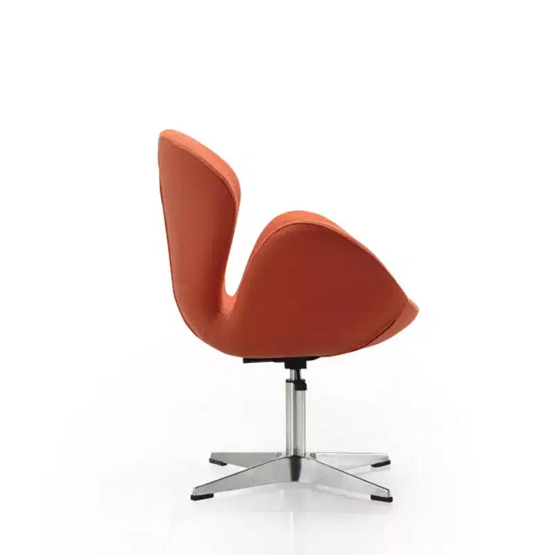 Chaise pivotante réglable en mélange de laine framboise