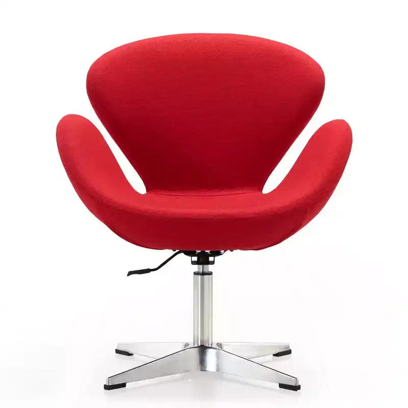 Chaise pivotante réglable en mélange de laine framboise