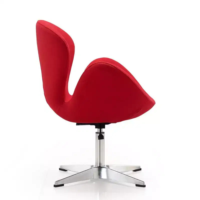 Chaise pivotante réglable en mélange de laine framboise