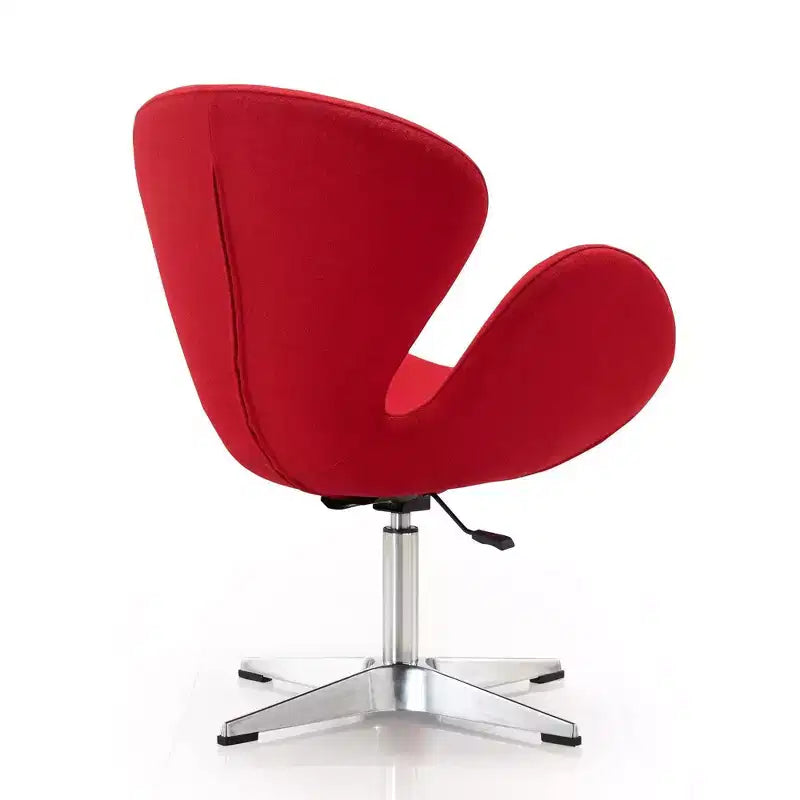 Chaise pivotante réglable en mélange de laine framboise