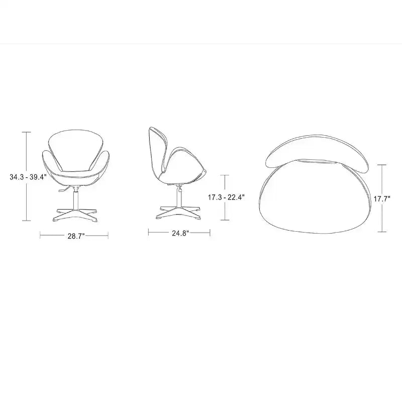 Chaise pivotante réglable en mélange de laine framboise