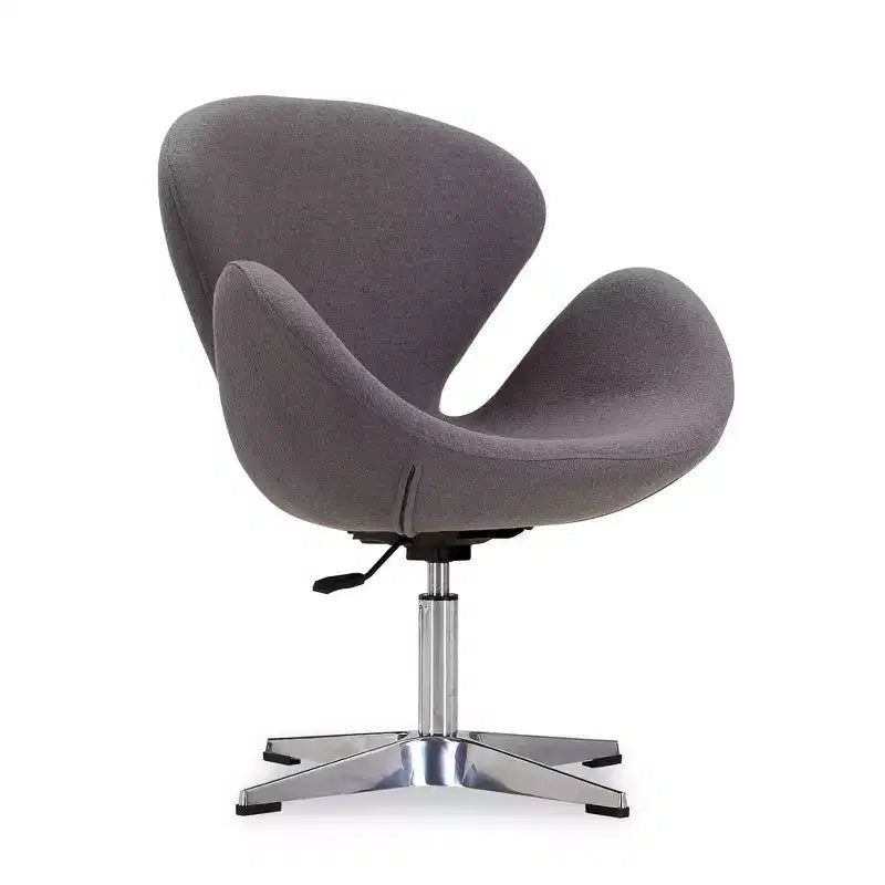 Chaise pivotante réglable en mélange de laine framboise