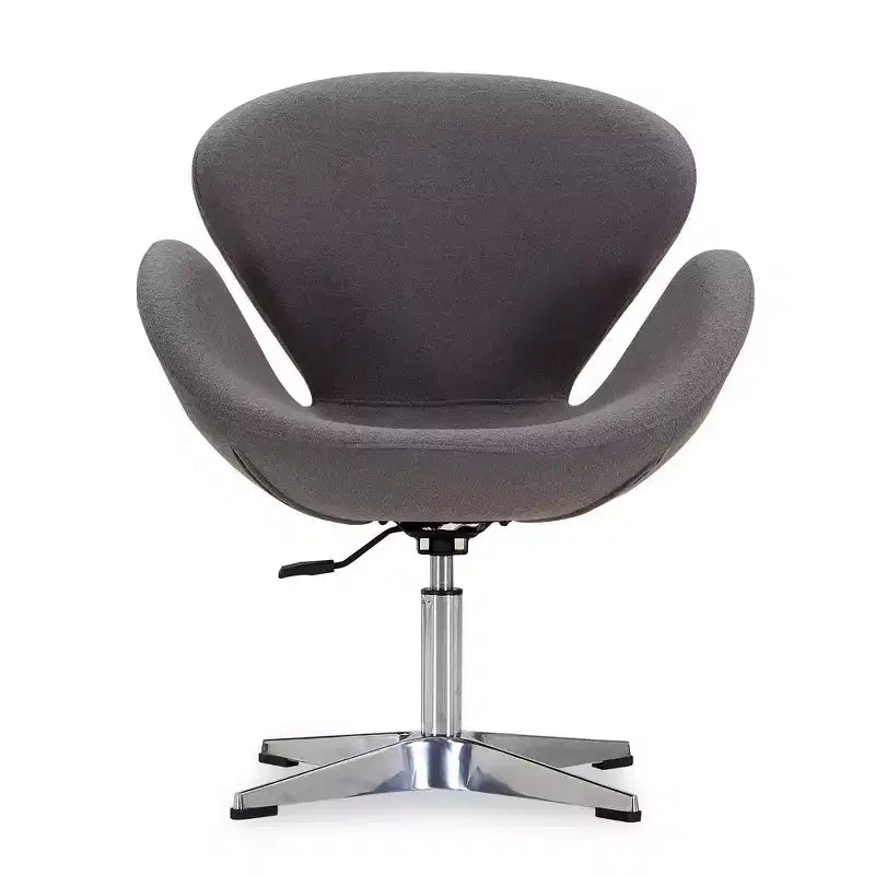 Chaise pivotante réglable en mélange de laine framboise
