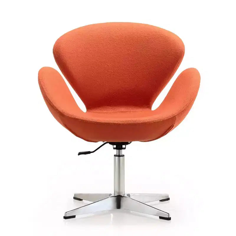 Chaise pivotante réglable en mélange de laine framboise