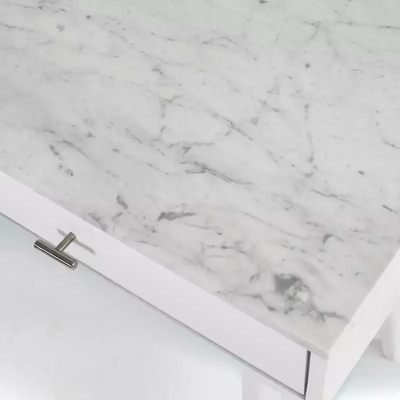 Bureau en marbre blanc