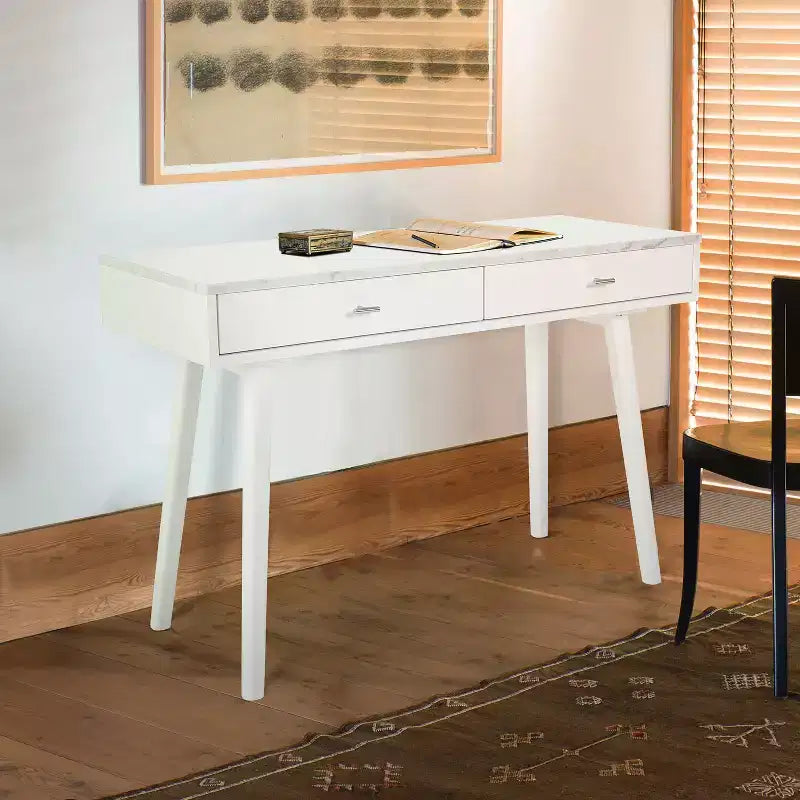 Bureau en marbre blanc