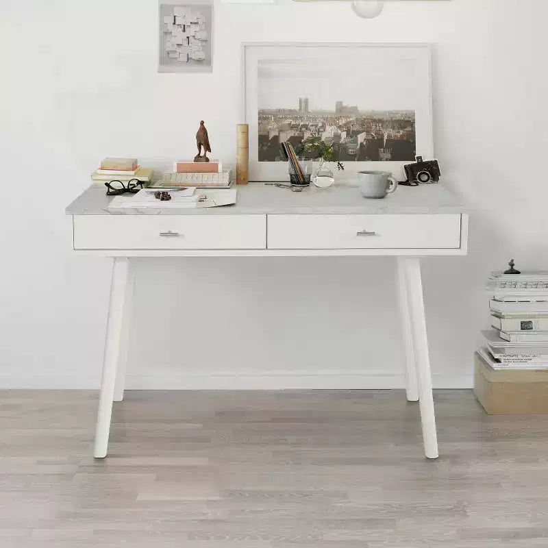 Bureau en marbre blanc